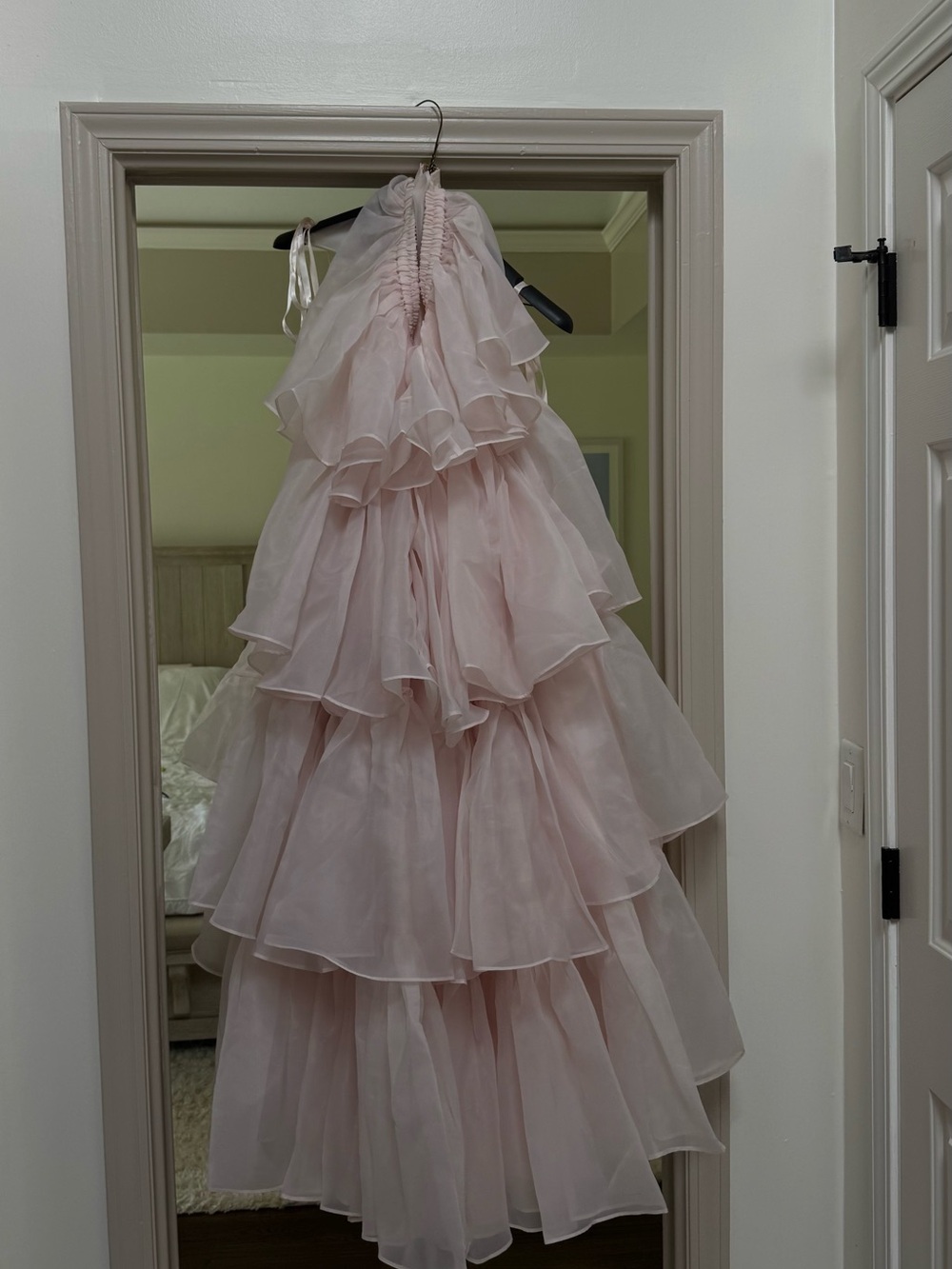 Selkie Tiered Pink Ball Gown - Picture 4 of 6